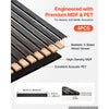 VEVOR Wood Wall Panels, 96.1 x 11 inches, Acoustic Slat Panels, Black Oak, Sound Absorbing for Living Rooms, Bedrooms, Offices, Studios, Interior Wall Decor, MDF & PET Construction, Screw Kit, 4-Pack