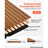 VEVOR Wood Wall Panels, 96.1 x 11 inches, Acoustic Slat Panels, Dark Teak, Sound Absorbing for Living Rooms, Bedrooms, Offices, Studios, Interior Wall Decor, MDF & PET Construction, Screw Kit, 4-Pack