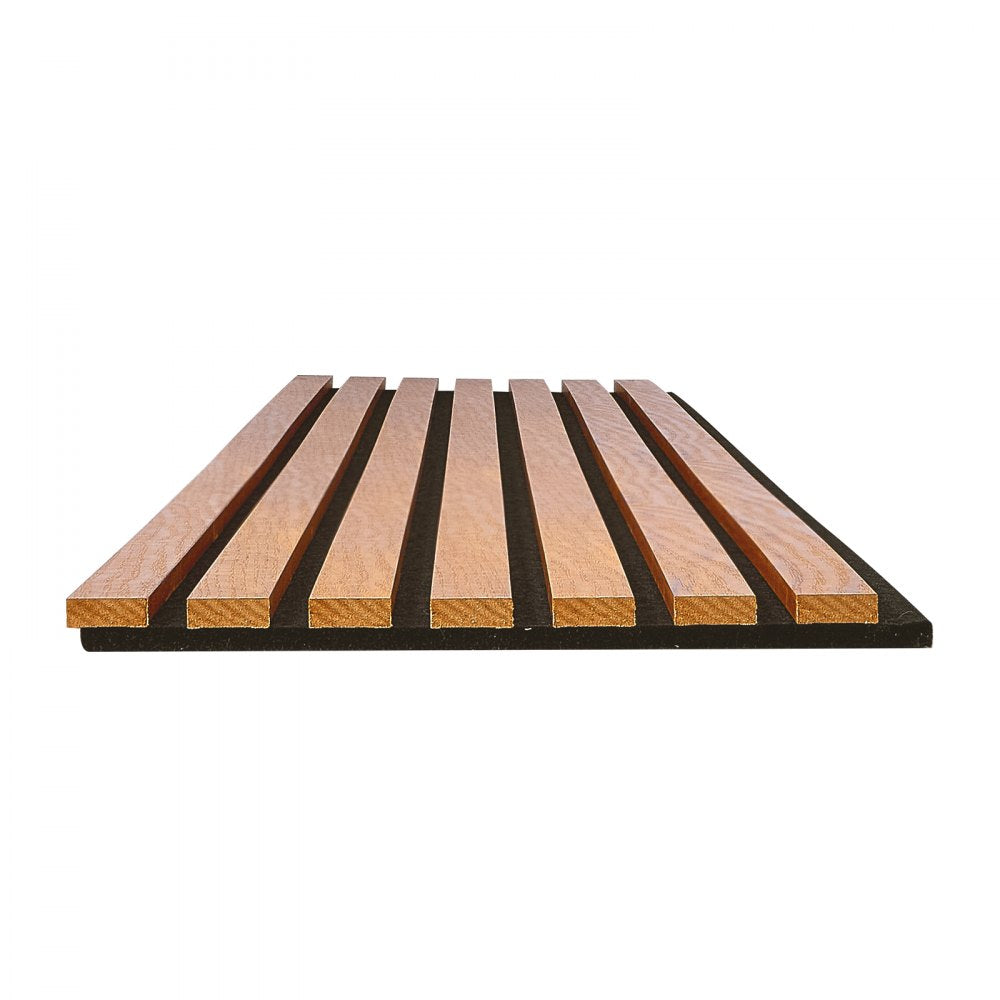VEVOR Wood Wall Panels, 96.1 x 11 inches, Acoustic Slat Panels, Dark Teak, Sound Absorbing for Living Rooms, Bedrooms, Offices, Studios, Interior Wall Decor, MDF & PET Construction, Screw Kit, 4-Pack