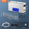 VEVOR 10L Ultrasonic Gun Cleaner, 300W Professional Ultra Sonic Cleaning Machine with Timer & Heater, 40kHz Digital Ultrasonic Cleaner with Basket for Gun Parts, Bullets, Military Supplies