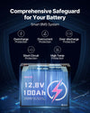 VEVOR 2 Pack 12V 100Ah LiFePO4 deep cycle battery set - image 4