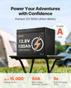 VEVOR 12V 100Ah LiFePO4 Battery, Up to 15000 Cycles, Deep Cycle Lithium Iron Phosphate Battery with Built-in BMS, Low Temperature Protection, 10 Years Lifetime, for Solar Off-Grid Home Energy Storage