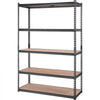VEVOR Storage Shelving Unit, 5-Tier Adjustable, 2000 lbs Capacity, Heavy Duty Garage Shelves Metal Organizer Utility Rack, Black, 18" D x 48" W x 72" H for Kitchen Pantry Basement Bathroom Laundry
