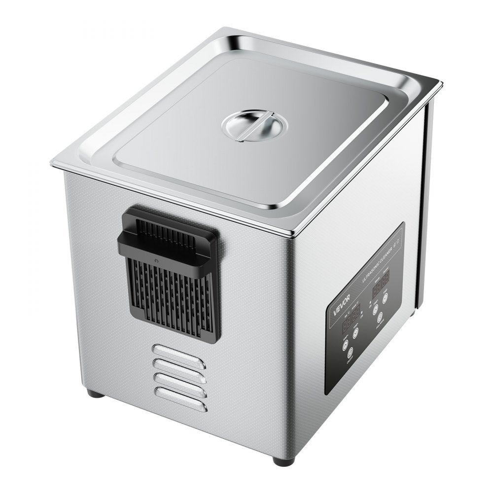 VEVOR 10L Ultrasonic Cleaner, Professional Ultrasonic Cleaner Machine with Cleaning Basket & Digital Display, 180W Stainless Steel 40kHz Cleaning Machine for Watches, Razors, Jewelry, Coins, and More