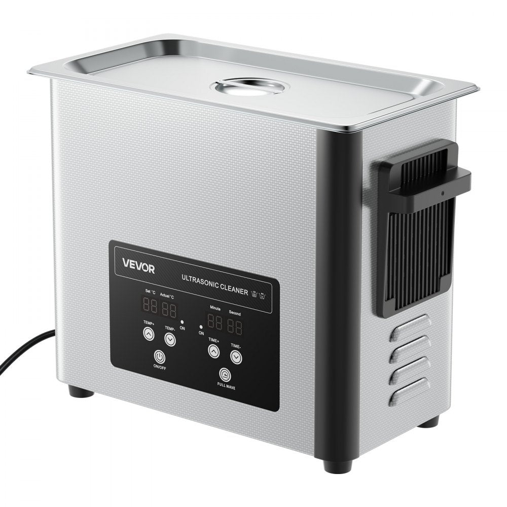 VEVOR 6L Ultrasonic Cleaner, Professional Ultrasonic Cleaner Machine with Cleaning Basket & Digital Display, 120W Stainless Steel 40kHz Cleaning Machine for Watches, Razors, Jewelry, Coins and More