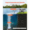 VEVOR 3/8 in Self Sinking Aeration Hose, 100 Ft Long Weighted Pond Aerator Hose Kit, Heavy Duty Rubber Pond Aeration Tubing, Flexible Airline for Lake Water Garden Aerators & Diffusers