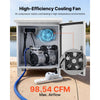 VEVOR Pond Aerator Weatherproof Outdoor Cabinet, Housing for Pond Aerator with Cooling Fan & AC Power Outlet, 16.9 x 19.7 x 22.8 in, Water Garden Aeration Box, Fits Most Aeration Compressors