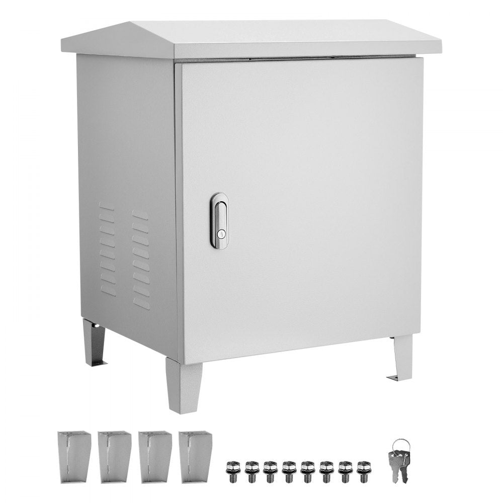 VEVOR Pond Aerator Weatherproof Outdoor Cabinet, Housing for Pond Aerator with Cooling Fan & AC Power Outlet, 16.9 x 19.7 x 22.8 in, Water Garden Aeration Box, Fits Most Aeration Compressors
