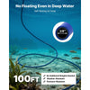 VEVOR Pond Aerator Air Diffuser & 3/8 in Self Sinking Aeration Hose Kit, 8in Silicone Lake Aeration Diffuser with 100ft Flexible Pond Aerator Hose Kit for Ponds Lakes Water Gardens