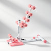 VEVOR Deep Squat Machine, Adjustable Glutes Trainer Machine with 3 High-Strength Resistance Bands, Folding Core Leg and Glutes Exercise Trainer, Push Up Workout Equipment at Home Gym, Pink + White