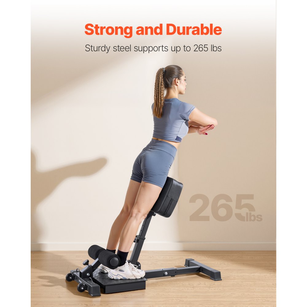 VEVOR Sissy Squat Machine, Multi-Function Deep Sissy Squat Bench for Leg Muscle Training, Easy Setup & Foldable Core Waistline & Glute Workout Equipment, Leg Exercise Machine for Home Gym, Black