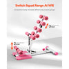 VEVOR Deep Squat Machine, Adjustable Glutes Trainer Machine with 3 High-Strength Resistance Bands, Folding Core Leg & Glutes Exercise Trainer, Push Up Workout Equipment at Home Gym, Pink + White