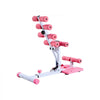 VEVOR Deep Squat Machine, Adjustable Glutes Trainer Machine with 3 High-Strength Resistance Bands, Folding Core Leg & Glutes Exercise Trainer, Push Up Workout Equipment at Home Gym, Pink + White