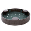 VEVOR Sandbox with Cover, 47.2 x 9.1 in Round Sand Box, HDPE Sand Pit with 3 Corner Seating and Bottom Liner, Kids Sandbox for Outdoor Backyard, Beach, Park, Gift for Boys Girls Ages 3-12, Brown