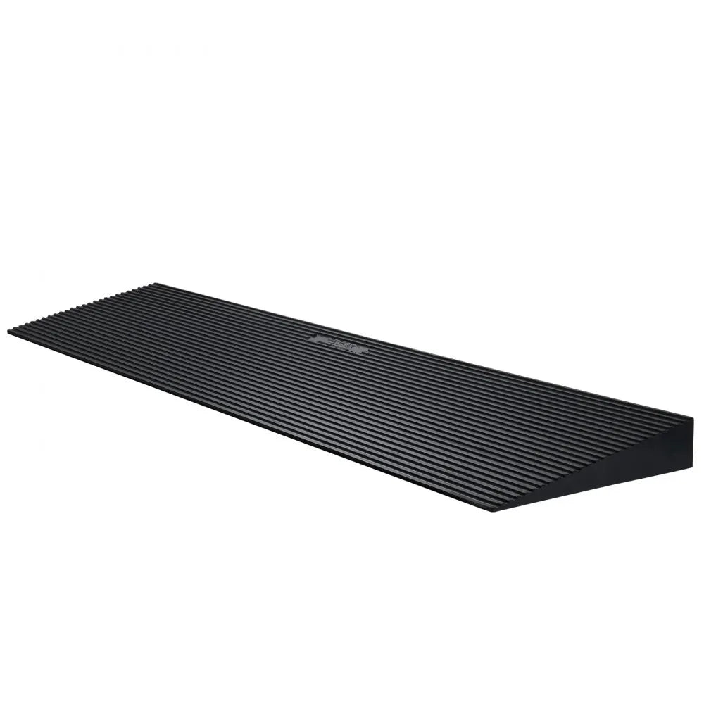 VEVOR 1.6" Rise Cuttable Threshold Ramp for Sweeping Robot, 35.4" Wide Natural Rubber Wheelchair Ramp, Non-Slip Solid Rubber Ramp with Double-Sided Tape for Doorways, Driveways, Bathroom, Smooth Tile