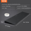 VEVOR 1.2" Rise Cuttable Threshold Ramp for Sweeping Robot, 35.4" Wide Natural Rubber Wheelchair Ramp, Non-Slip Solid Rubber Ramp with Double-Sided Tape for Doorways, Driveways, Bathroom, Smooth Tile