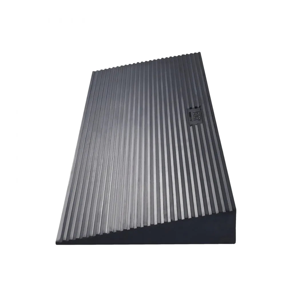 VEVOR 1.2" Rise Cuttable Threshold Ramp for Sweeping Robot, 35.4" Wide Natural Rubber Wheelchair Ramp, Non-Slip Solid Rubber Ramp with Double-Sided Tape for Doorways, Driveways, Bathroom, Smooth Tile