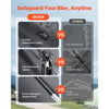 VEVOR Bike Storage Tent, 4 to 5 Bikes, Outdoor Spacious Bike Storage Tent with Ventilated Window, Waterproof Fan-Shaped Bike Tent with High Strength Fiberglass & Double Door, Fit for Bicycle