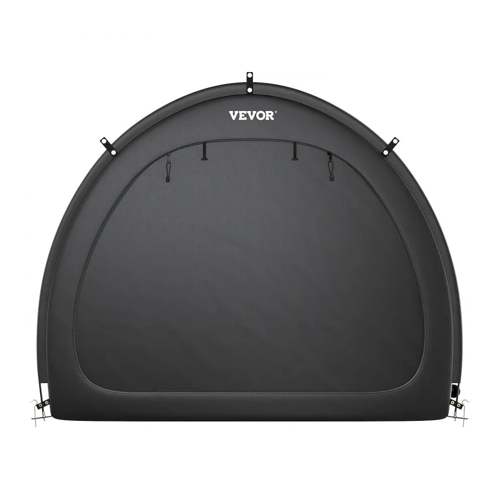 VEVOR Bike Storage Tent, 4 to 5 Bikes, Outdoor Spacious Bike Storage Tent with Ventilated Window, Waterproof Fan-Shaped Bike Tent with High Strength Fiberglass & Double Door, Fit for Bicycle