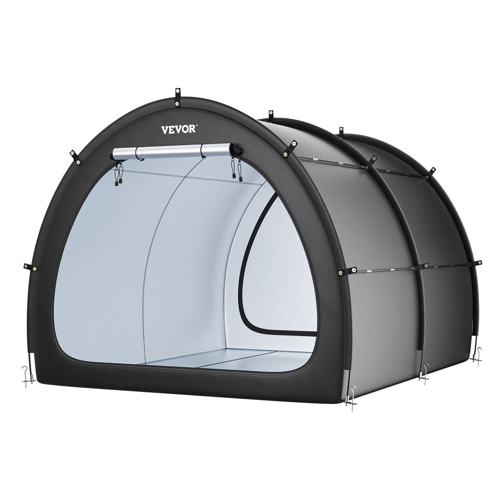 VEVOR Bike Storage Tent, 5+ Bikes, Outdoor Spacious Bike Storage Tent with Ventilated Window, Waterproof Fan-Shaped Bike Tent with High Strength Fiberglass & Dual Zippers, Fit for Bicycle