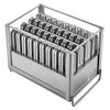 VEVOR Commercial Popsicle Moulds, 40PCS Round-Head Ice Pop Moulds with Double Slot, Stainless Steel Ice Lolly Popsicle Moulds, Ice Cream Maker Mould Holder with 50PCS Popsicle Sticks & Bags