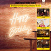 VEVOR Happy Birthday Neon Sign, 16.5" x 8" + 23" x 8" LED Neon Lights Signs, Adjustable Brightness with Remote Control and Power Adapter, Reusable for Party, Club, Celebration and Decoration Warm
