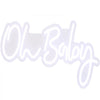 VEVOR Oh Baby Neon Sign for Wall Decor, with Remote Control and Dimmable Switch for Baby Shower decorations, Birthday Party, Wedding Decor, 23.5x12 inches (Warm White)