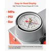 VEVOR Hydrostatic Test Pump 1.6 Gallon Hydraulic Manual Water Pressure Tester, Dual Valve Hydrostatic Water Pipe Leakage Pressure Test Pump Kit with Gauge & Tank, 0-30 Bar Range, for Pipeline Heating