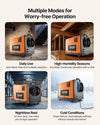 VEVOR 125 Pints Commercial Dehumidifier with Drain Hose, Portable Crawl Space Dehumidifiers for Basement Storage Room Industrial Grade, Auto Defrost/Drainage, Heavy-duty Galvanized Steel, LED Indicate