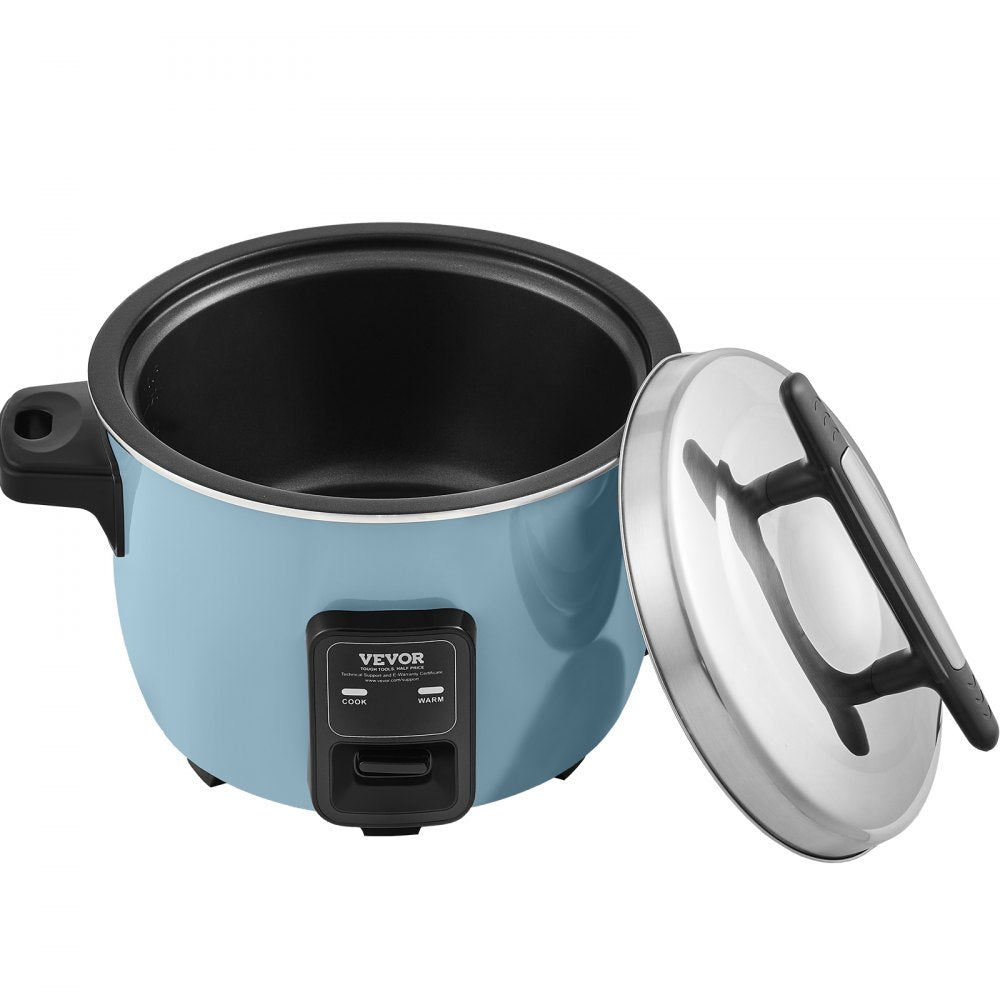 VEVOR Commercial Rice Cooker, 50-Cup Rice Cooker, 10.57 Qt / 10 Liter Large Rice Cooker and Warmer with Nonstick Inner Pot, Fast Cooking and 24-Hour Keep Warm, with Rice Cup and Paddle, for Restaurant