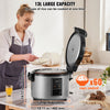 VEVOR Commercial Rice Cooker, 60-Cup Rice Cooker, 13.74 Qt / 13 Liter Large Rice Cooker and Warmer with Nonstick Inner Pot, Fast Cooking and 12-Hour Keep Warm, with Rice Cup and Paddle, for Restaurant