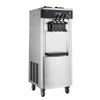 VEVOR Commercial Ice Cream Machine, 20-28L/H Yield, 2200W 3-Flavor Freestanding Soft Serve Ice Cream Maker with 2 x 6L Hoppers & Hopper Agitation, Pre-Cooling Self-Cleaning for Snack Dessert Shops