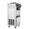 VEVOR Commercial Ice Cream Machine, 20-28L/H Yield, 2200W 3-Flavor Freestanding Soft Serve Ice Cream Maker with 2 x 6L Hoppers & Hopper Agitation, Pre-Cooling Self-Cleaning for Snack Dessert Shops