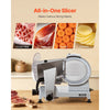 VEVOR 10" Commercial Meat Slicer, 240W Electric Deli Food Slicer with Carbon Steel Blade, Built-In Sharpener & 0-0.47" Adjustable Thickness for Frozen Meat, Ham, Baguett, Steak, UL Approved
