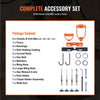 VEVOR Mortising Attachment for Drill Press, 4 Model Drills Square Hole Chisel Set, Bench Drill Locator Set Mortise and Tenon Tools with 5 Bushings, for Woodworking Mortising Tenoning Drilling Machine