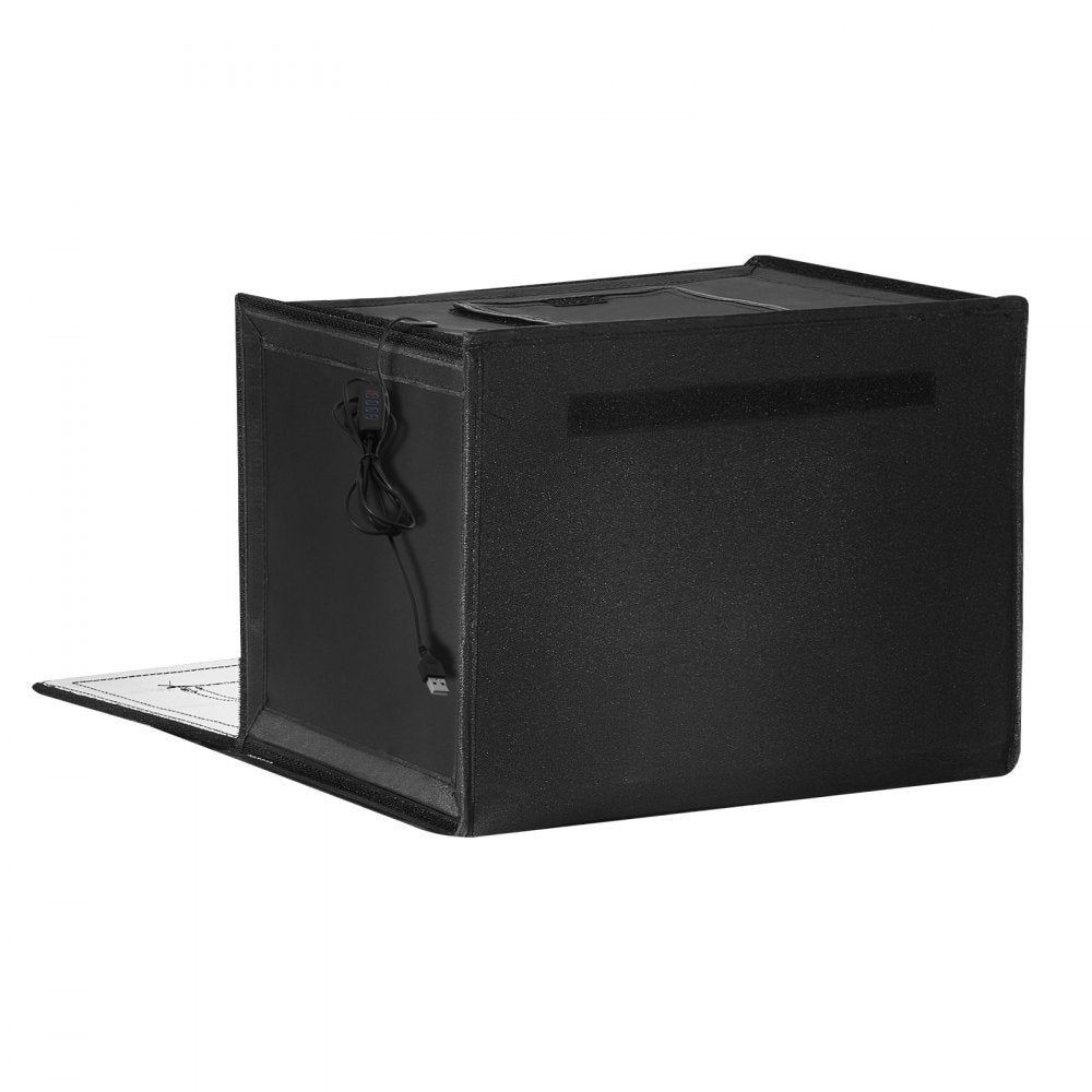 VEVOR Photo Studio Light Box, 12" x 12", 3000-5600K Adjustable 3 Color Temperatures Professional Shooting Tent Kit with 120 LED 6 Backdrops Soft Light Cloth, High CRI ≥ 95 for Small Size Products