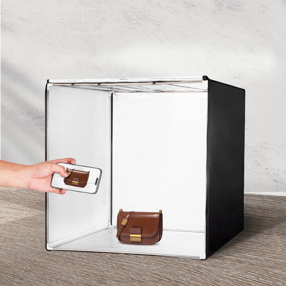 VEVOR Photo Studio Light Box, 32" x 32", 5600K Professional Photo Shooting Tent Kit with 210 LED Lights 5 Backdrops Power Adapter Soft Light Cloth Corner Pieces, High CRI ≥ 95 for Product Photography