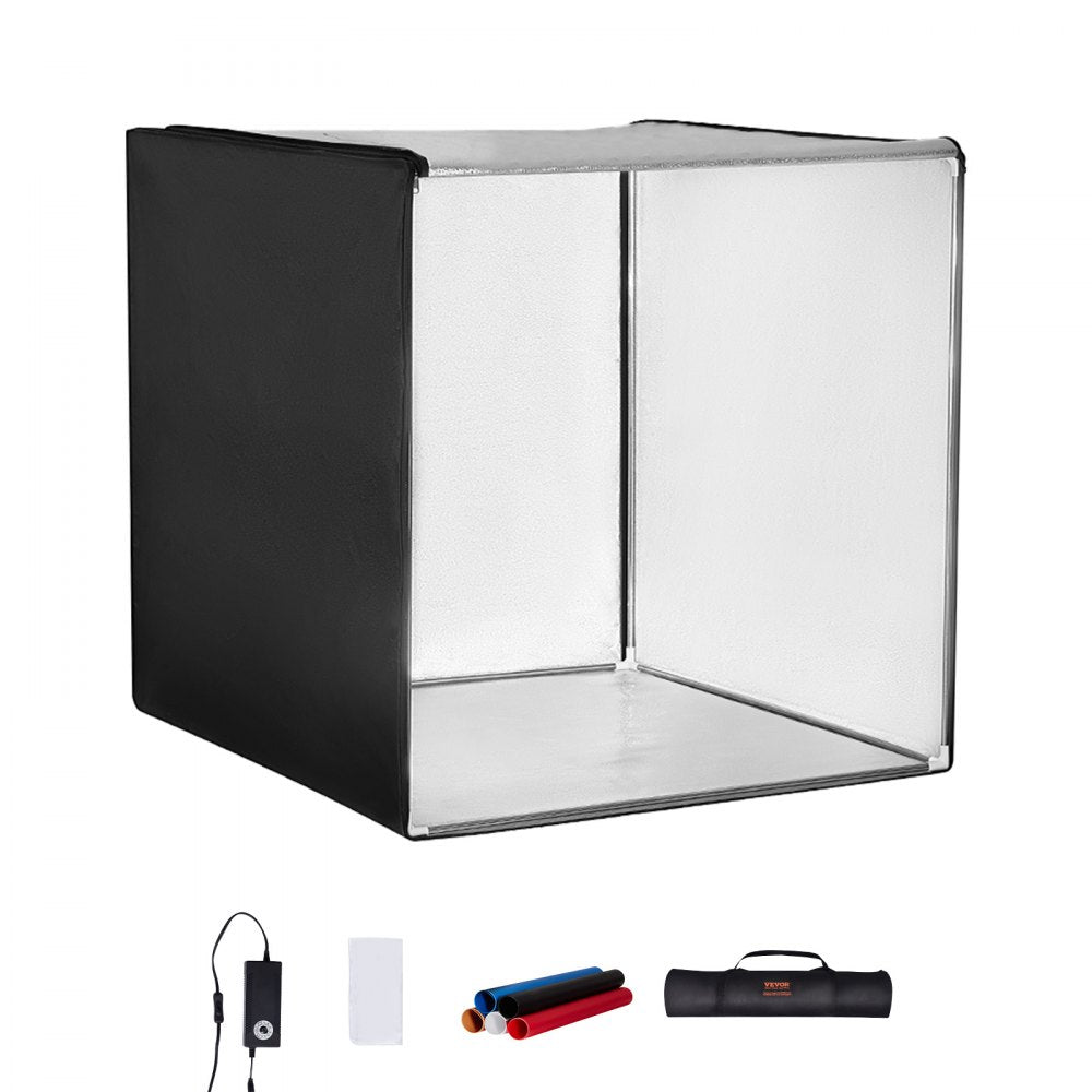 VEVOR Photo Studio Light Box, 32" x 32", 5600K Professional Photo Shooting Tent Kit with 210 LED Lights 5 Backdrops Power Adapter Soft Light Cloth Corner Pieces, High CRI ≥ 95 for Product Photography