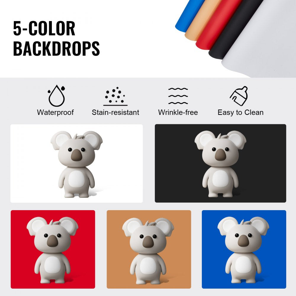 VEVOR Photo Studio Light Box, 39" x 39", 5600K Professional Photo Shooting Tent Kit with 210 LED Lights 5 Backdrops Power Adapter Soft Light Cloth Corner Pieces, High CRI ≥ 95 for Product Photography
