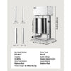 VEVOR Electric Sausage Stuffer 22 lbs Vertical Meat Maker Stainless Steel, for Commercial Use, Stepless Speed Control Meat Stuffer, Sausage Filler Kit, 4 Filling Tubes & Foot Pedal, ETL Approved