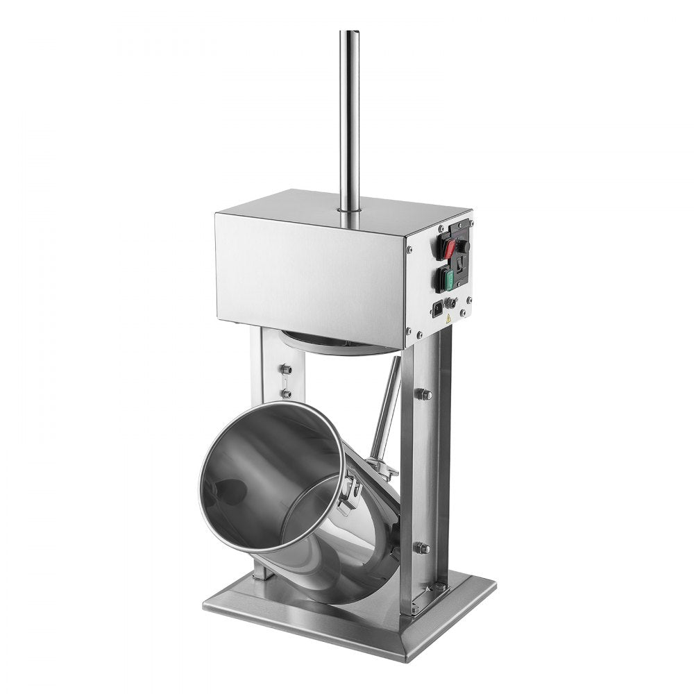 VEVOR Electric Sausage Stuffer 22 lbs Vertical Meat Maker Stainless Steel, for Commercial Use, Stepless Speed Control Meat Stuffer, Sausage Filler Kit, 4 Filling Tubes & Foot Pedal, ETL Approved
