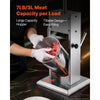 VEVOR Manual Sausage Stuffer 7 lbs/ 3L Vertical Meat Maker Stainless Steel, for Home Camping Outdoor Grill BBQ, Dual-Speed Meat Stuffer, Professional Heavy Duty Sausage Filler Kit, 4 Filling Tubes