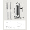 VEVOR Manual Sausage Stuffer 15 lbs/ 7L Vertical Meat Maker Stainless Steel, for Home Camping Outdoor Grill BBQ, Dual-Speed Meat Stuffer, Professional Heavy Duty Sausage Filler Kit, 4 Filling Tubes