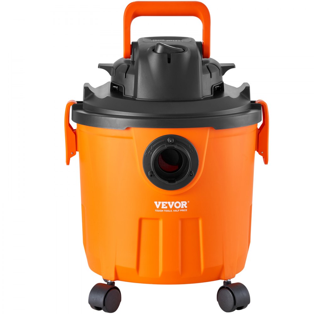 VEVOR Shop Vacuum Wet And Dry, 5 Gallon 6 Peak HP Wet/Dry Vac, Powerful Suction with Blower Function with Attachments 2-in-1 Crevice Nozzle, Small Shop Vac Perfect for Carpet Debris, Pet Hair, Car