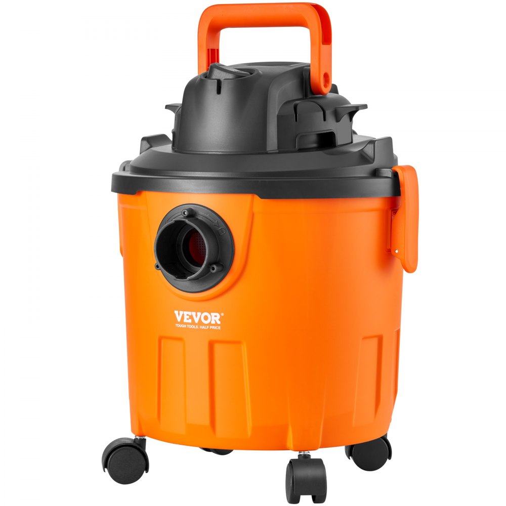 VEVOR Shop Vacuum Wet And Dry, 5 Gallon 6 Peak HP Wet/Dry Vac, Powerful Suction with Blower Function with Attachments 2-in-1 Crevice Nozzle, Small Shop Vac Perfect for Carpet Debris, Pet Hair, Car