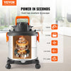 VEVOR Stainless Steel Wet Dry Shop Vacuum, 5.5 Gallon 6 Peak HP Wet/Dry Vac, Powerful Suction with Blower Function w/ Attachment 2-in-1 Crevice Nozzle, Small Vac Perfect for Carpet Debris, Pet Hair