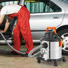 VEVOR Stainless Steel Wet Dry Shop Vacuum, 5.5 Gallon 6 Peak HP Wet/Dry Vac, Powerful Suction with Blower Function w/ Attachment 2-in-1 Crevice Nozzle, Small Vac Perfect for Carpet Debris, Pet Hair