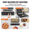 VEVOR Mini Dutch Pancake Maker, 25PCS 43mm Diameter Dorayaki Baker Machine, 1700W Commercial Electric Poffertjes Grill, Non-stick Stainless Steel, Temp & Time Control, for Home Kitchen Restaurant
