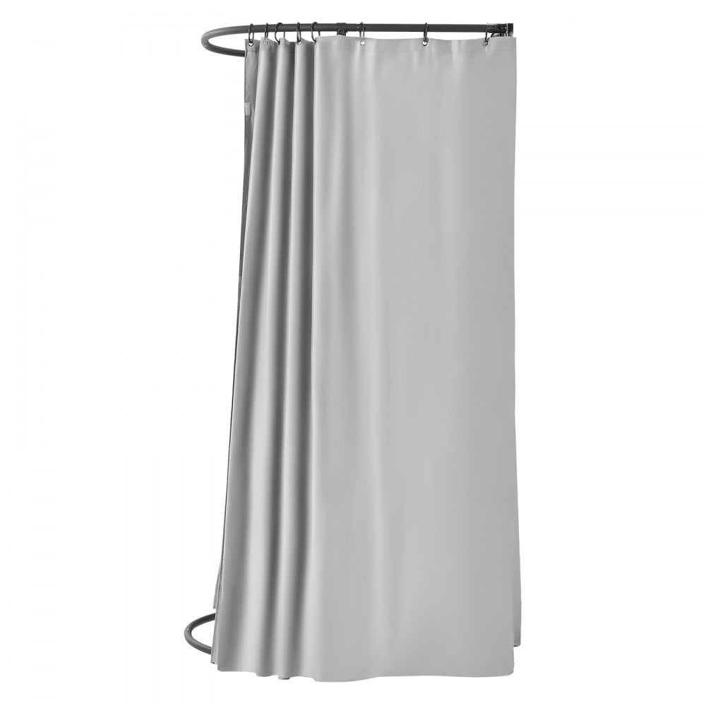 VEVOR Fitting Room, Dressing Room with Thick Polyester Curtains, Privacy Space with Shading Curtain and a Hook, for Boutique, Mall, Tailor's Store & Outdoor 39 x 37 x 79 in (Black and Gray-White)