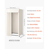 VEVOR Fitting Room, Moveable Dressing Room with Thick Curtains, Privacy Space with Casters and a Sturdy Metal Hook, for Boutique, Mall, Tailor's Store & Outdoor (39 x 39 x 81 in, Black and Beige)